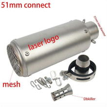51mm/60mm motorcykelavgasrör med DB Killer motorcykelavgasrörsljuddämpare för MT07 R15 Z900 MT09