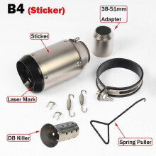 51/60MM Inlopp Universal Motorcykel Avgasdämpare Fördämpare med DB Killer för Z900 Z1000 fz1R1 R6