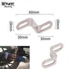 1 st rostfritt stål universal motorcykel modifierad avgasrör flyktmonterad ring racing z-ringrem