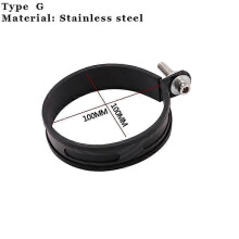 Motorcykel 60,5 mm avgasrör 51 mm ljuddämpare universal fast kolfiberhjulklämma monterad