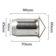 60mm Diameter Motorfiets Uitlaatdemper Verstelbare Katalysator DB Killer Geluiddemper Geluidsdemper