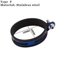 Motorcykel 60,5 mm avgasrör 51 mm ljuddämpare universal fast kolfiberhjulklämma monterad