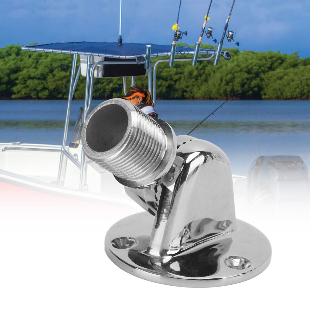 Marine Antenna Mount 25Mm/1.0In Threaded 316 Stainless Steel Polishing Processing 180 Adjustable Antennas Bracket 8271321792154