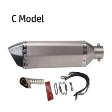 Universal Motorcykel Kolfiber Avgasrör 51mm Modifierad Motocross Avgasljuddämpare För FZ6 CBR250 CB600