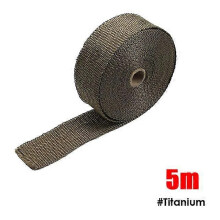 15M 10M 5M Titan/Svart Avgasvärmefoliering för Motorcykel Glasfiber Värmeskydd Ståltejp