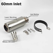 51mm/60mm motorcykelavgasrör med DB Killer Escape kolfiberljuddämpare avgasrör ljuddämpare för