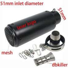 51mm/60mm motorcykelavgasrör med DB Killer motorcykelavgasrörsljuddämpare för MT07 R15 Z900 MT09