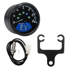 12V Motorcykel Hastighetsmätare Varvräknare 1-4 Cylindrar Motorcykel Mätare 12000RMP LCD Digital Mätare