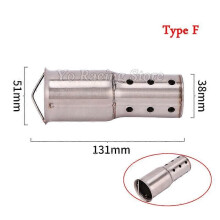 51mm Universal Motorcykel Avgaskatalysator DB Killer Minskar Buller Högt Vridmoment Låg Hastighetsdämpare