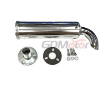 60x200mm Universal Metal 22mm Motorcycle Racing pakokaasun äänenvaimennin 2-tahti ~16466