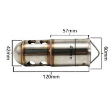 Universellt motorcykelavgasrör DB Killer främre katalysatorljuddämpare 51mm 60mm