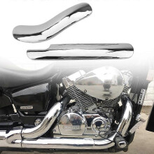 Motorcykel Avgasdämpare Rör Benskydd Krom Böjd Värmesköldskydd För Honda Shadow ACE VT400