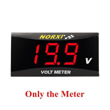 Motorcykel Vägmätare Vattentemperatur Voltmätare Mini Super Blog Digital 6V 12V Elektrometer Termometer