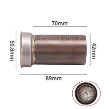 51mm Universal Motorcykel Avgaskatalysator DB Killer Minskar Buller Högt Vridmoment Låg Hastighetsdämpare