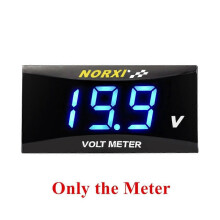 Motorcykel Vägmätare Vattentemperatur Voltmätare Mini Super Blog Digital 6V 12V Elektrometer Termometer