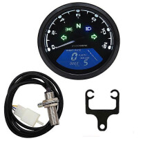 Nyaste Universal Motorcykel Hastighetsmätare Varvräknare 1-4 Cylindrar Motorcykel Mätare 12000RMP LCD