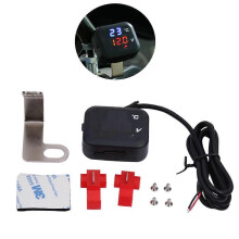 Motorcykel Voltmeter USB Laddare Digital Termometer Display Spänning För Vespa Yamaha NMAX XMAX TMAX
