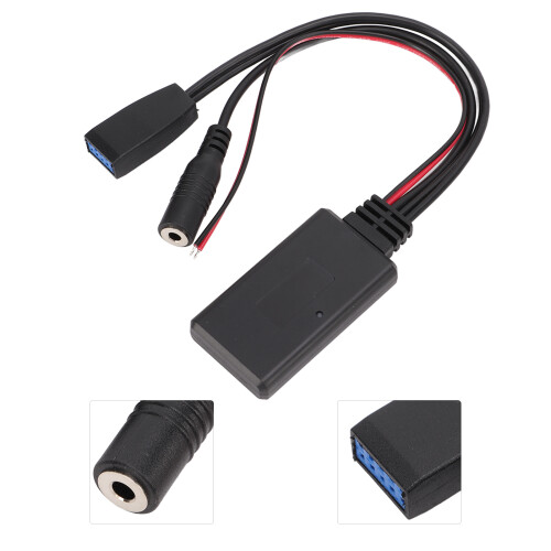 Cable AUX BT de 10 pines con micrófono 150cm E46 99-06 Negro 2
