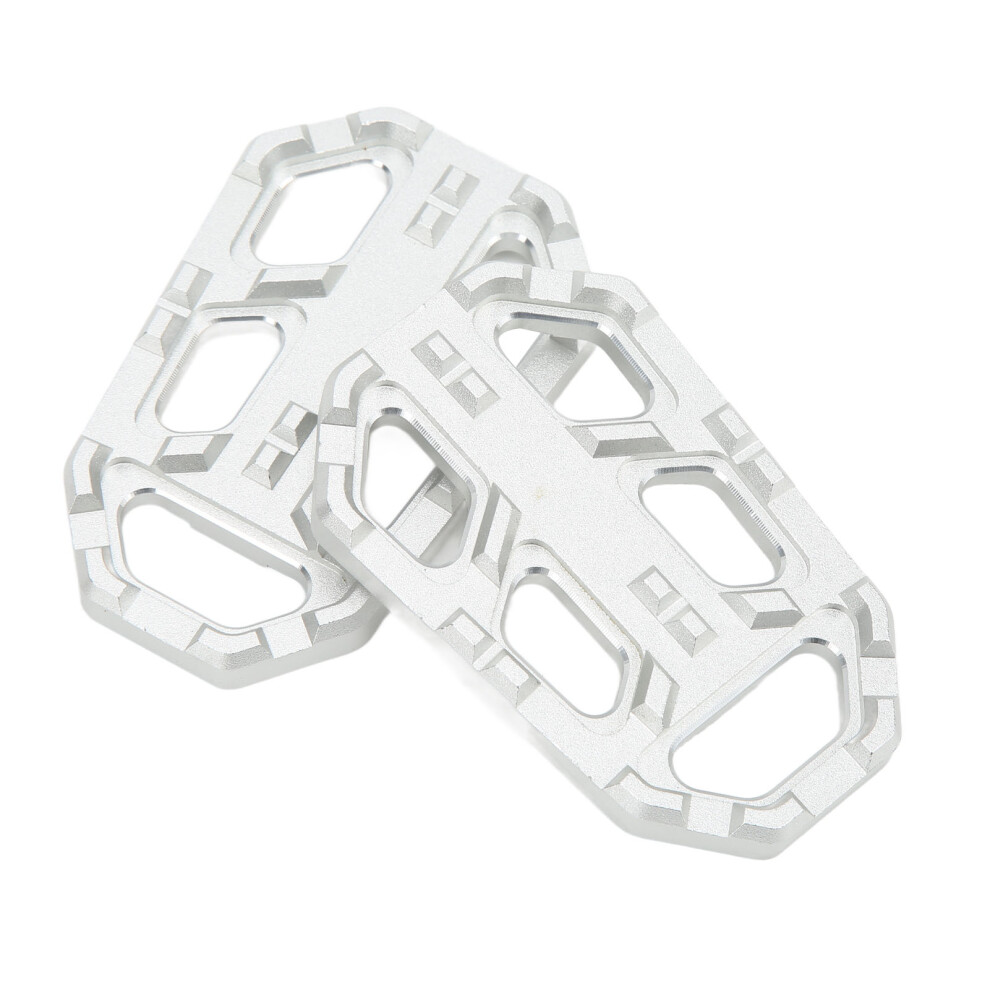 2Pcs Motorcycle Widen Footrest Pedals Aluminium Alloy Replacement For Cb500x 2015Â2016Silver 3381321794487