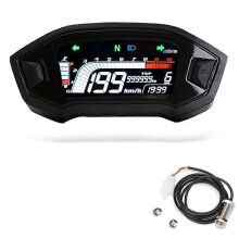Tachimetro a LED per motocicletta, contachilometri digitale LCD retroilluminato per 1, 2, 4 cilindri,