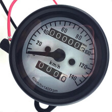 Doppio contachilometri per moto con indicatore LED 140 km/h 12 V Doppio contachilometri per moto Tachimetro