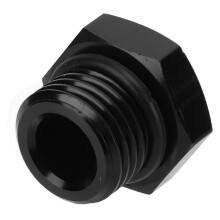 Tapón de bloqueo AN6 negro, 4000 PSI, macho hexagonal