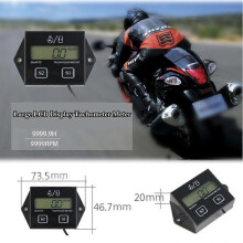Vattentät digital varvräknare Timmätare Motorcykelmotor Varvräknare Timmätare Hållbar för 2/4 Stoke