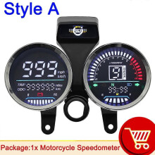 Velocímetro de motocicleta MPH km/h Conjunto de medidor digital Velocímetro Odómetro Indicador Pantallas