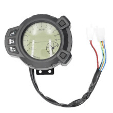 Contachilometri digitale LCD DV 12V Tachimetro per moto impermeabile Indicatore del livello dell'olio