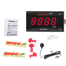 Digitale Koso Mini RPM-meter met LCD-motortoerenteller voor BMW, Yamaha, Kawasaki-racemotoren~29237