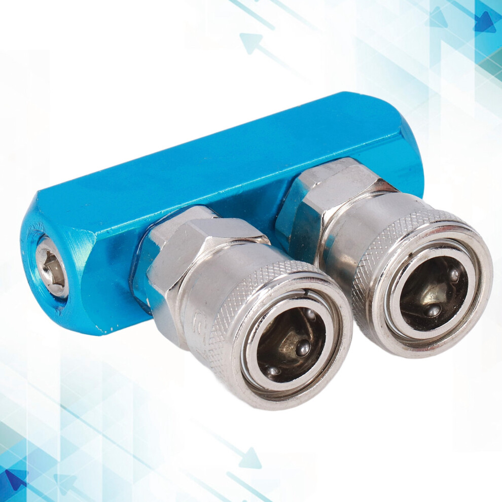 G1/4 Air Distribution Block Straight Air Hose Splitter Pneumatic Manifold With Connectorsml-2 4621321795015