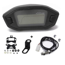 Nuovo tachimetro digitale LCD universale per motocicletta da 13000 giri/min, retroilluminazione a 7