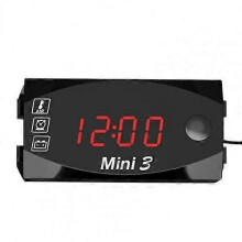 Universell elektronisk klocka termometer voltmeter IP67 3 i 1 12V elektronisk klocka LED digital display
