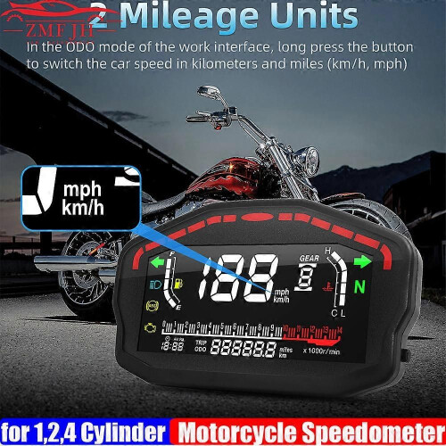 Ψηφιακός πίνακας μοτοσικλέτας για Honda, Ducati, Kawasaki, Suzuki, Uni