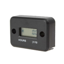 Motorcycle Hour Meter with Battery Clock with Induction LCD Display Digital Moto Jet Ski Timer Battery