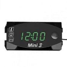Universell elektronisk klocka termometer voltmeter IP67 3 i 1 12V elektronisk klocka LED digital display