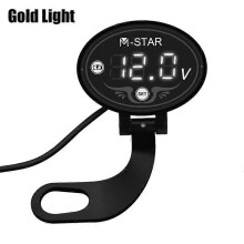 LED-display digital voltmeter vattentät motorcykelspänningsmätare DC 9V-24V voltmeter spänningslarm