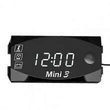Universele 3-in-1 digitale tijdklok + thermometer + voltmeter LED-display Motorfiets IP67 waterdicht