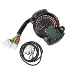 12V Motorfiets Accessoires LCD Snelheidsmeter Kilometerteller Dashboard Digitale Meter Klok 7 RGB Kleuren