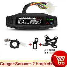 Universele snelheidsmeter motorfiets digitale LED snelheidsmeter toerenteller dashboard instrumentenpaneel