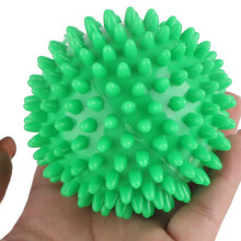 Palla massaggiante in PVC verde con spine, 7,5 cm, 70 g, Reliever
