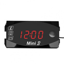12V LED Horloge Elektronisch Klokdisplay IP67 Motorfiets Thermometer Voltmeter Universeel 3 in 1 Elektronisch