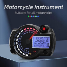 Universele digitale snelheidsmeter motorfiets kilometerteller LCD 12V motorfiets instrument universele