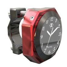 Orologio con termometro luminoso da montare sul manubrio della motocicletta in lega di alluminio~27083