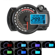 Contachilometri per moto 7 colori Cruscotto per moto Accessori per moto MAX 299 km/h Tachimetro per