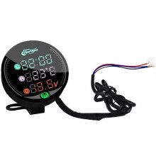 Motorcykel Voltmeter Temperaturmätare Monitor Spänning Båt Mini Timme Vattentät Voltmeter Tester Lastbil