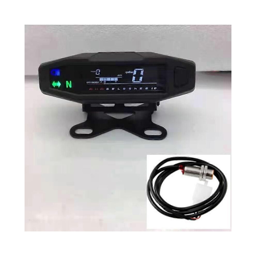 KAOLALI Tachymètre Numérique Universel Moto - Compteur Vitesse LCD Avec Odomètre Et Indicateur Carburant