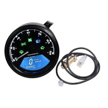 Tachimetro da pannello per moto WUPP, quadrante con visione notturna, contachilometri LED, indicatore