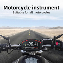 Tachimetro universale per moto a LED, LCD digitale retroilluminato, indicatore dell'olio per cilindri