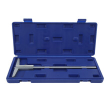 Calibrador de profundidad 0-200 mm/0-7.9 in aleación de aluminio plateada